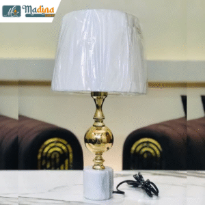 METAL BALL AND MARBLE BASE TABLE LAMPS